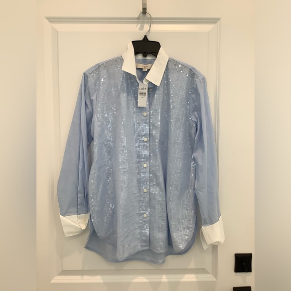 LOFT Tops - Loft Sequin Button Down